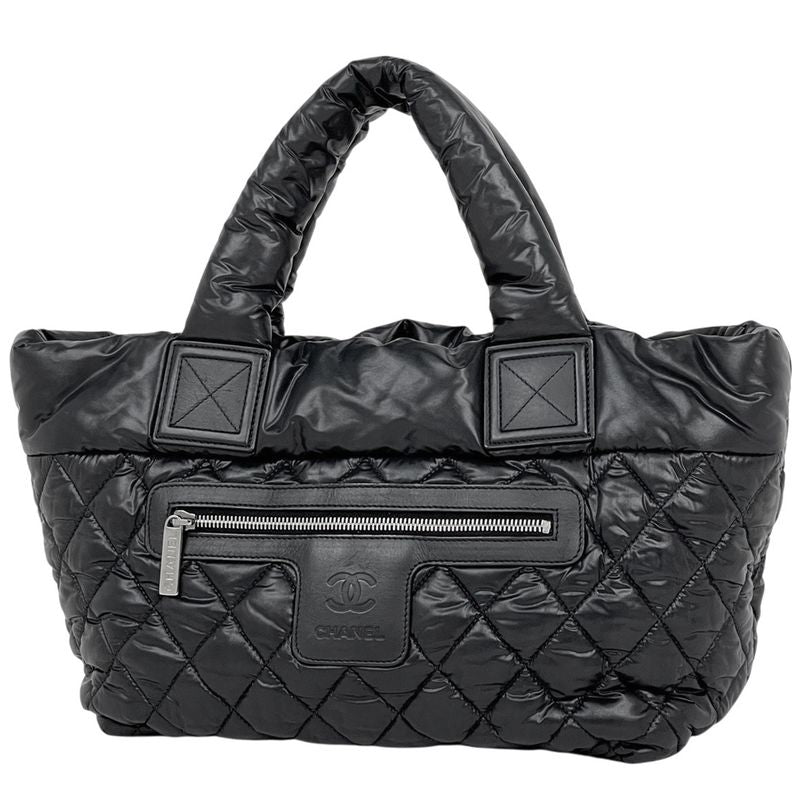 Chanel Coco Cocoon Small Tote Bag Coco Mark Handbag Tote Bag Nylon Black A48610