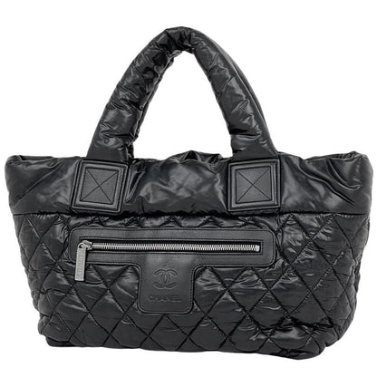 Chanel Coco Cocoon Small Tote Bag Coco Mark Handbag Tote Bag Nylon Black A48610