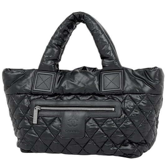 Chanel Coco Cocoon Small Tote Bag Coco Mark Handbag Tote Bag Nylon Black A48610