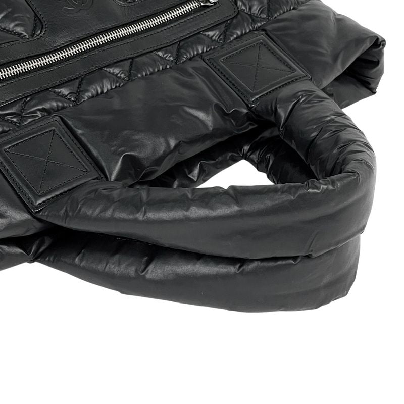 Chanel Coco Cocoon Small Tote Bag Coco Mark Handbag Tote Bag Nylon Black A48610