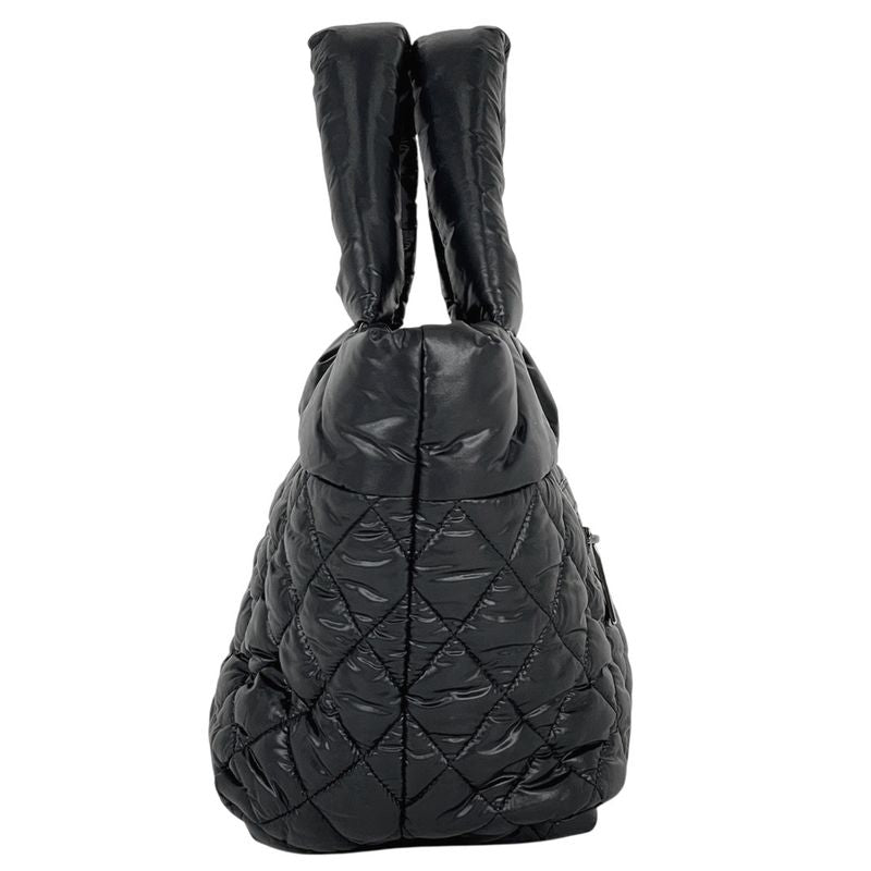 Chanel Coco Cocoon Small Tote Bag Coco Mark Handbag Tote Bag Nylon Black A48610