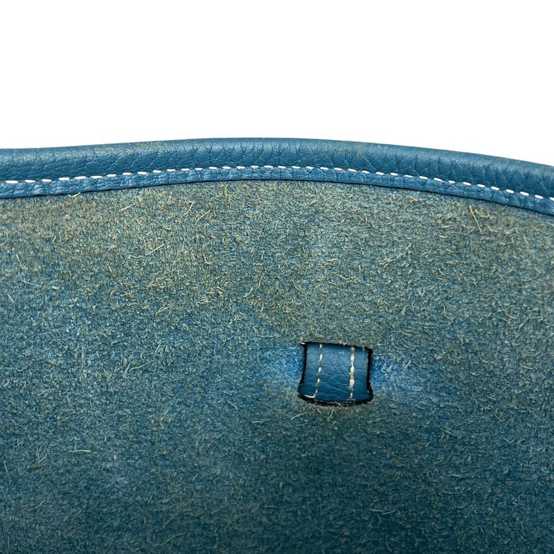 Hermes Evelyn 2 PM Perforated H Logo Shoulder Bag Taurillon Cles Mance Blue