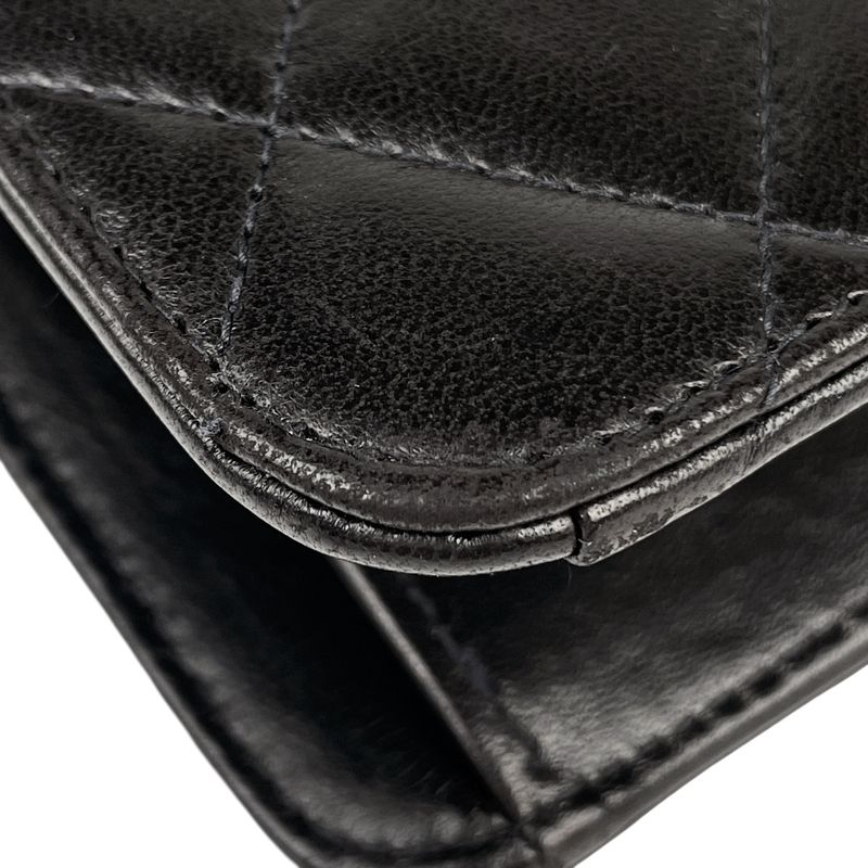 Chanel Matelasse Single Flap Chain Shoulder Bag Coco Mark Push Lock Shoulder