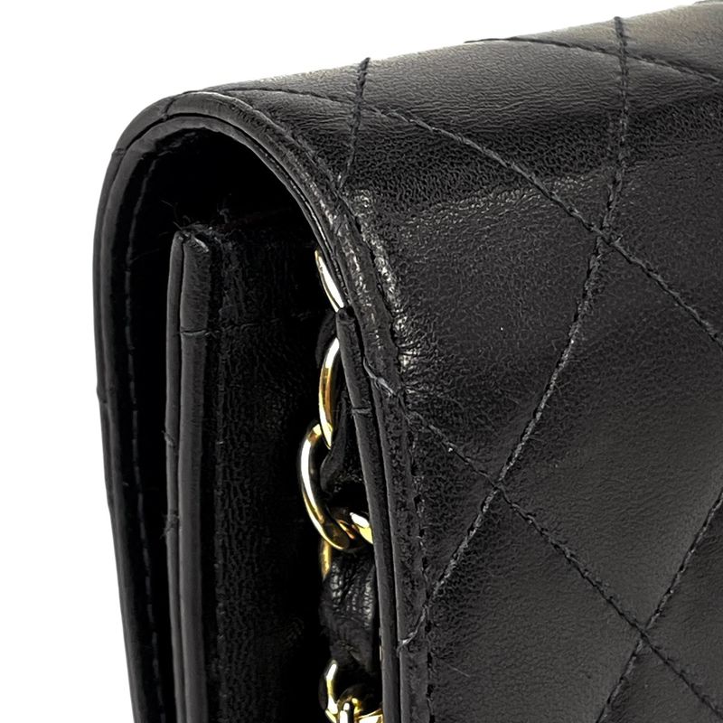 Chanel Matelasse Single Flap Chain Shoulder Bag Coco Mark Push Lock Shoulder