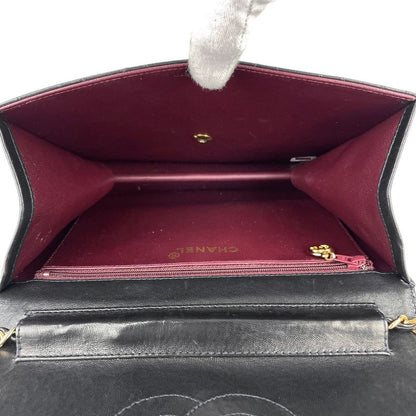 Chanel Matelasse Single Flap Chain Shoulder Bag Coco Mark Push Lock Shoulder