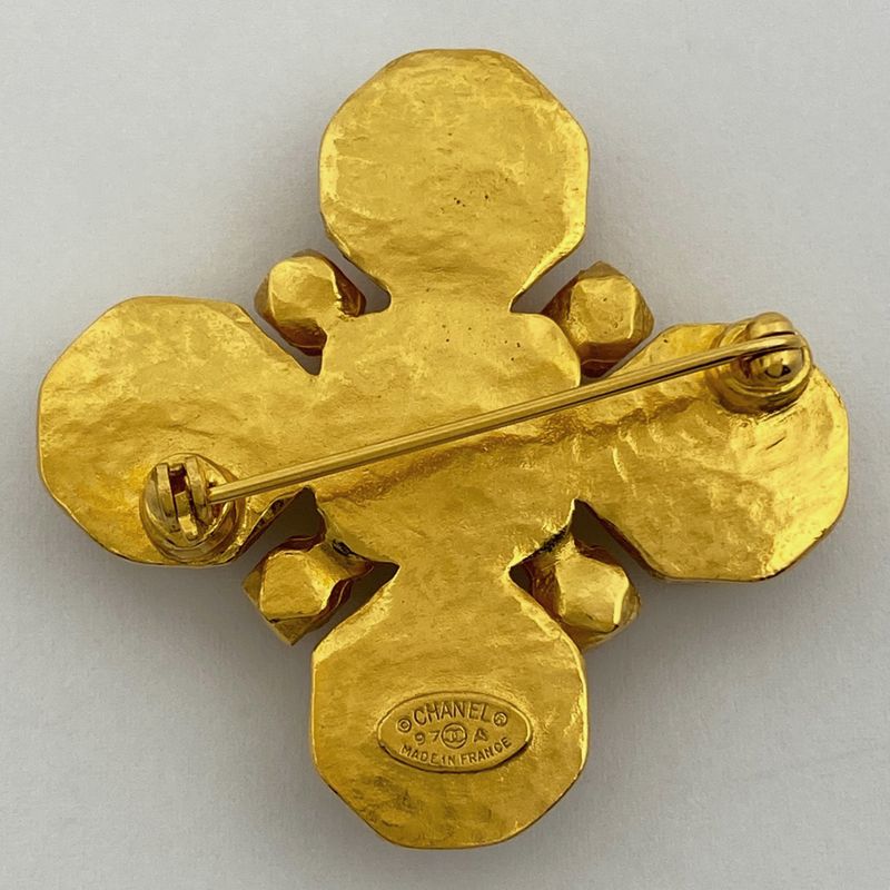 Chanel Coco Mark Brooch CC Mark Brooch GP Gold Ladies