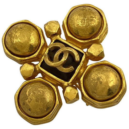 Chanel Coco Mark Brooch CC Mark Brooch GP Gold Ladies