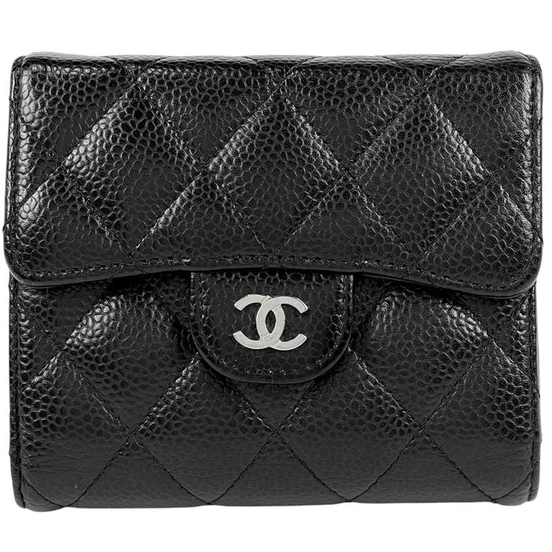 Chanel Coco Mark Trifold Wallet Matelasse Classic Small Flap Wallet Trifold