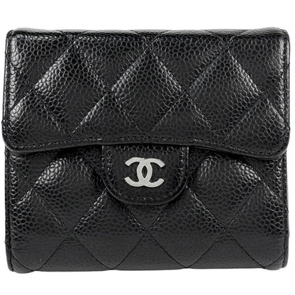 Chanel Coco Mark Trifold Wallet Matelasse Classic Small Flap Wallet Trifold