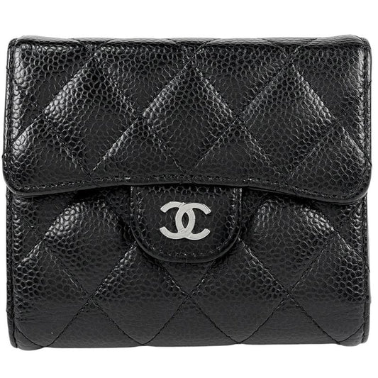 Chanel Coco Mark Trifold Wallet Matelasse Classic Small Flap Wallet Trifold