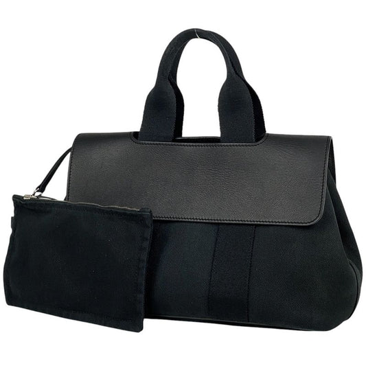 Hermes Valparaiso PM Handbag Tote Handbag Twirl Chevron Black Women