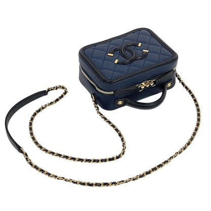 Chanel Coco Mark Chain Shoulder Bag CC Filigree 2WAY Vanity Bag Shoulder Bag