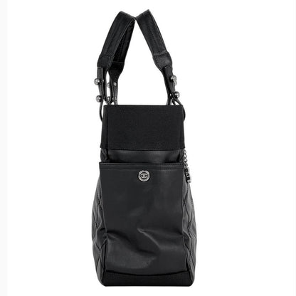 Chanel Paris Biarritz Tote GM Coco Mark Tote Bag Coated Canvas Black A34210