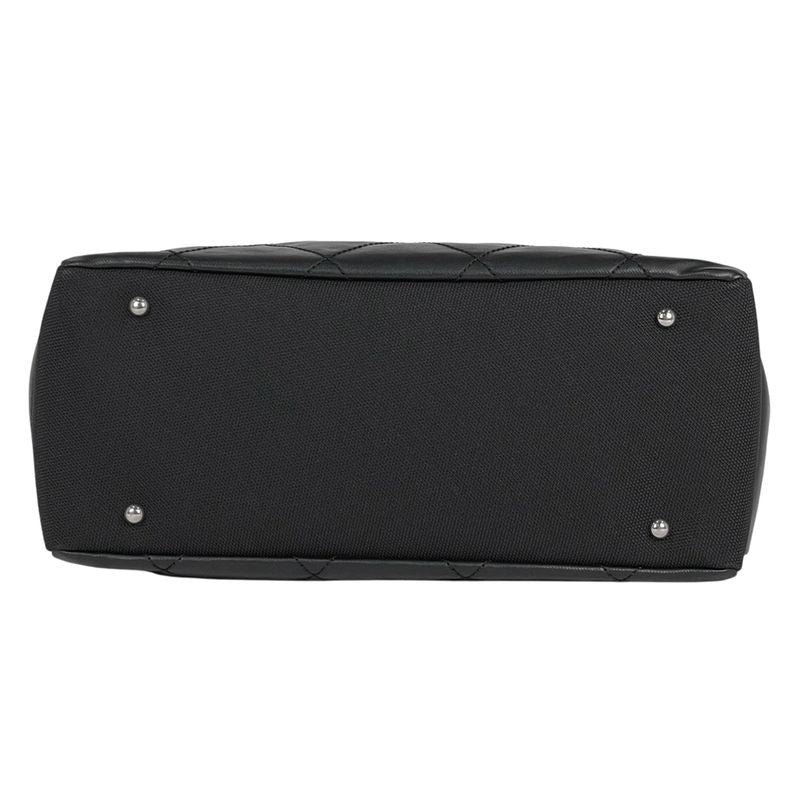 Chanel Paris Biarritz Tote GM Coco Mark Tote Bag Coated Canvas Black A34210