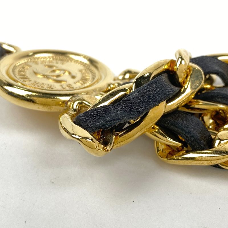 Chanel Coco Mark Chain Belt 3 Rings Coin Belt GP Gold Ladies