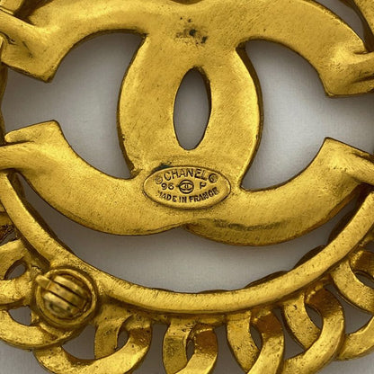 Chanel Coco Mark Brooch Round Brooch GP Gold Ladies