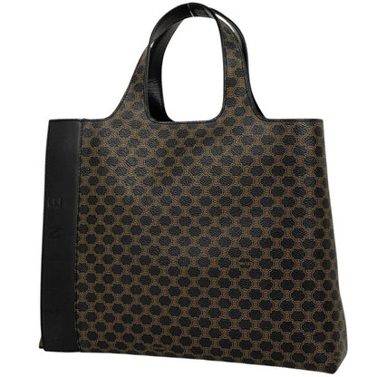 Celine Macadam Pattern Handbag Tote Handbag Coated Canvas Black Women