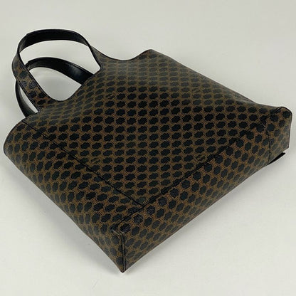 Celine Macadam Pattern Handbag Tote Handbag Coated Canvas Black Women