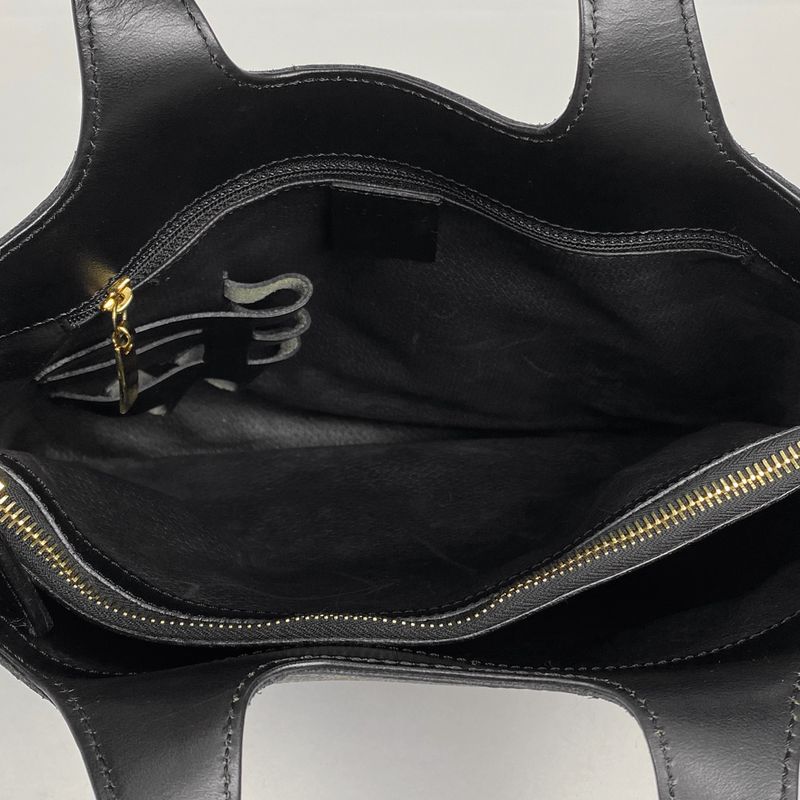 Celine Macadam Pattern Handbag Tote Handbag Coated Canvas Black Women