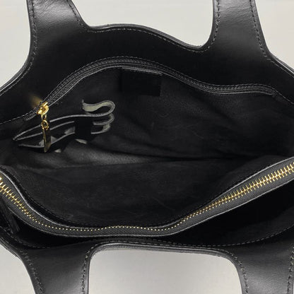 Celine Macadam Pattern Handbag Tote Handbag Coated Canvas Black Women