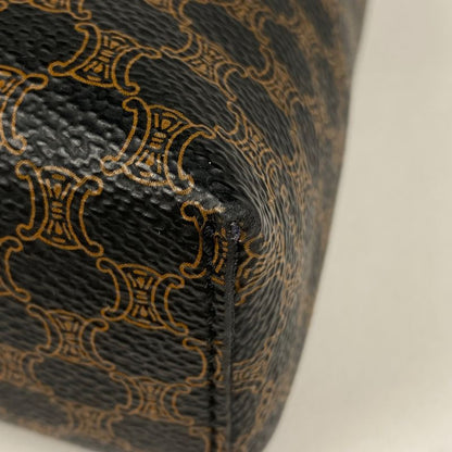Celine Macadam Pattern Handbag Tote Handbag Coated Canvas Black Women