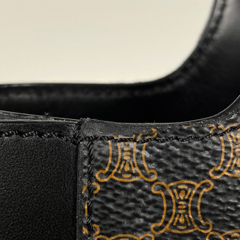 Celine Macadam Pattern Handbag Tote Handbag Coated Canvas Black Women