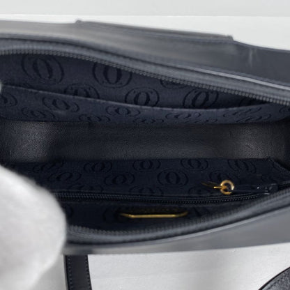 Cartier Sapphire Line Shoulder Bag Leather Navy Women