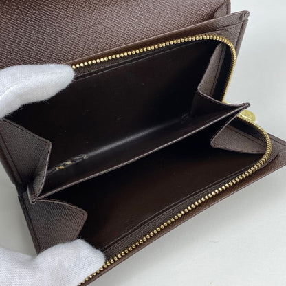Louis Vuitton Portefeuille Tresor Bifold Wallet Damier Brown N61736 Women