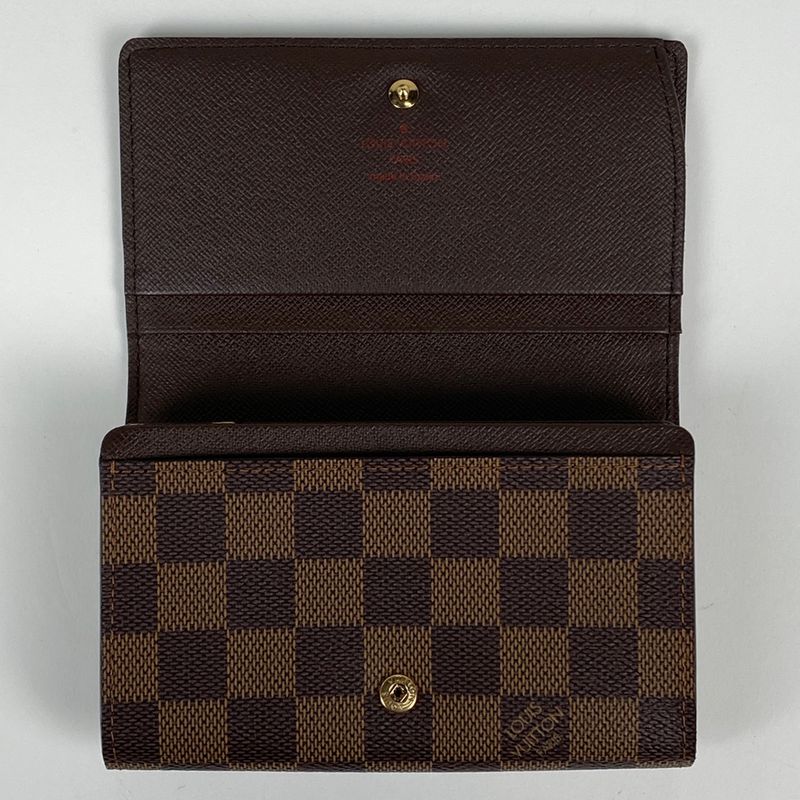 Louis Vuitton Portefeuille Tresor Bifold Wallet Damier Brown N61736 Women