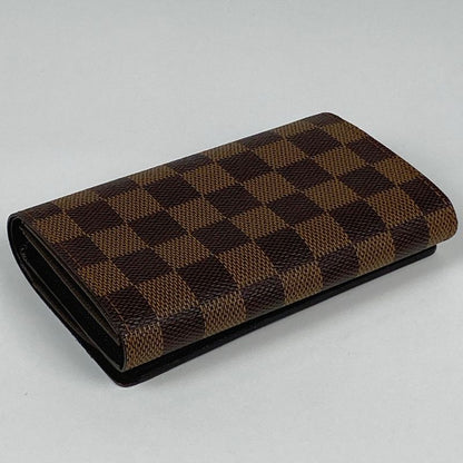 Louis Vuitton Portefeuille Tresor Bifold Wallet Damier Brown N61736 Women