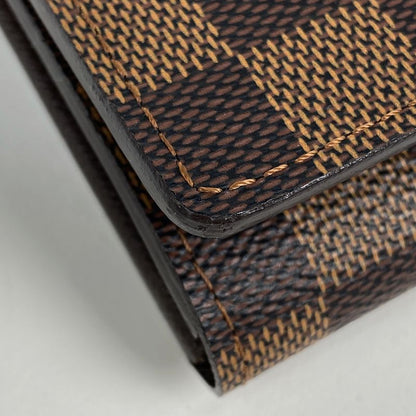 Louis Vuitton Portefeuille Tresor Bifold Wallet Damier Brown N61736 Women