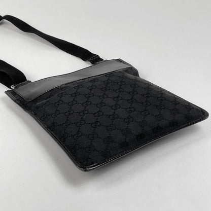 Gucci GG Pattern Shoulder Bag Crossbody Pochette Shoulder Bag GG Canvas Black
