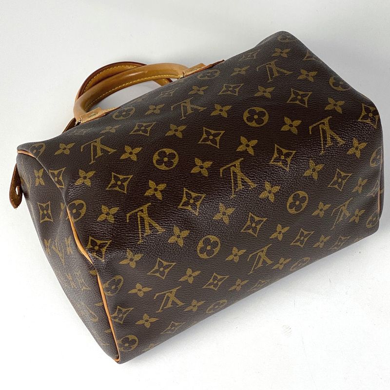 Louis Vuitton Speedy 25 Boston Bag Commuter Handbag Monogram Brown M41528 Women