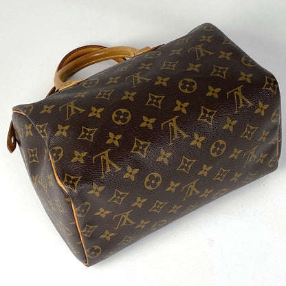 Louis Vuitton Speedy 25 Boston Bag Commuter Handbag Monogram Brown M41528 Women
