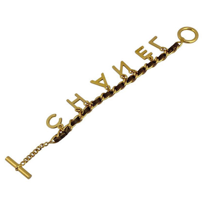 Chanel Logo Charm Bracelet Coco Mark Bracelet GP Gold Ladies
