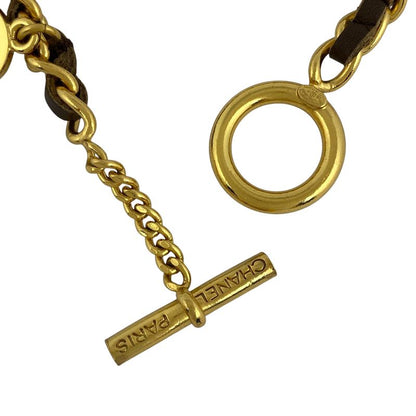 Chanel Logo Charm Bracelet Coco Mark Bracelet GP Gold Ladies