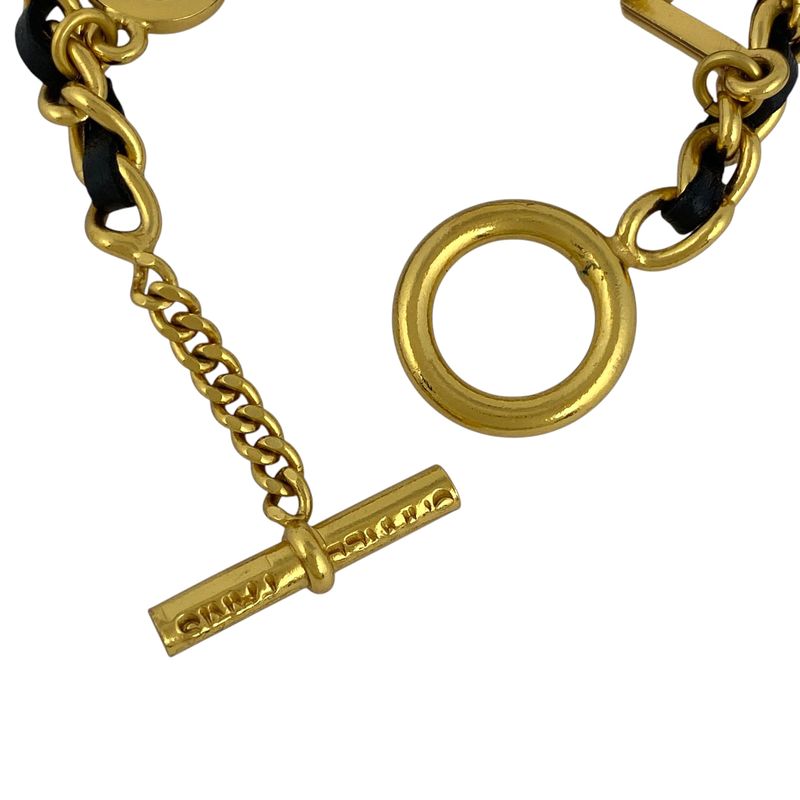 Chanel Logo Charm Bracelet Coco Mark Bracelet GP Gold Ladies