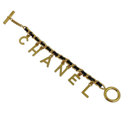 Chanel Logo Charm Bracelet Coco Mark Bracelet GP Gold Ladies
