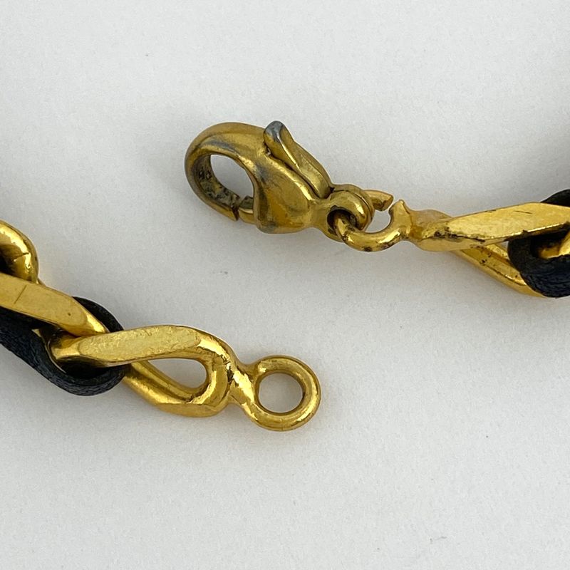 Chanel Logo Plate Bracelet Coco Mark Bracelet GP Gold Ladies