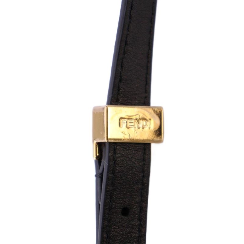 Fendi Shoulder Strap Leather Logo Black BB - OH