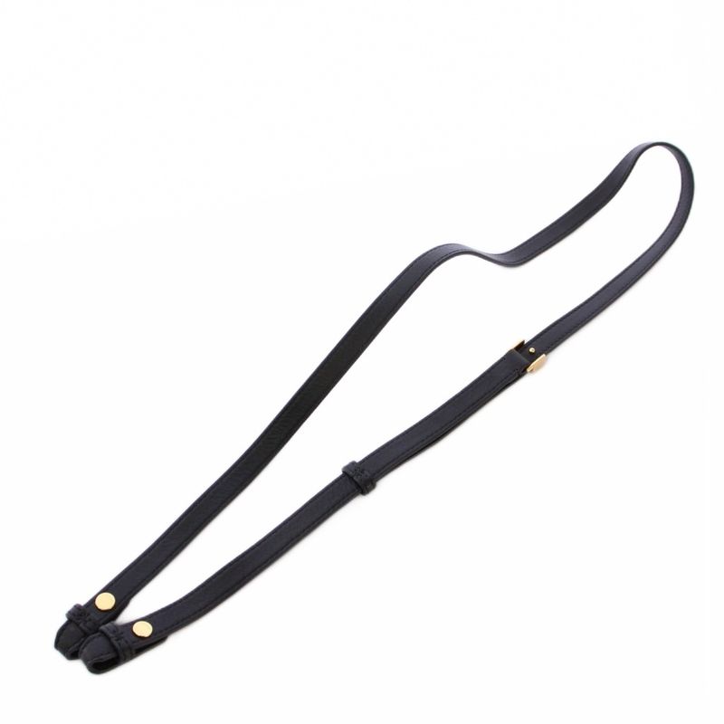 Fendi Shoulder Strap Leather Logo Black BB - OH