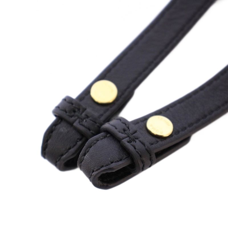 Fendi Shoulder Strap Leather Logo Black BB - OH