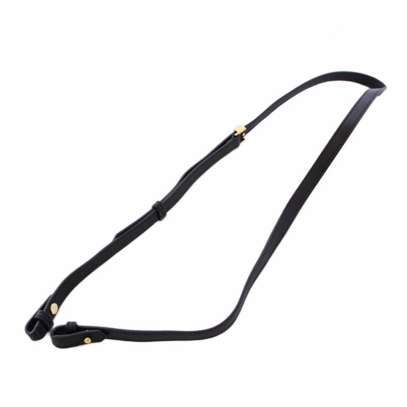 Fendi Shoulder Strap Leather Logo Black BB - OH