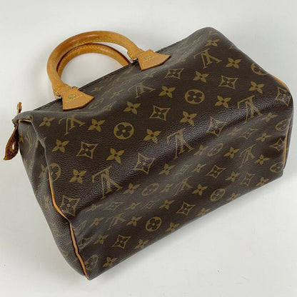 Louis Vuitton Speedy 25 Boston Bag Commuter Handbag Monogram Brown M41528 Women