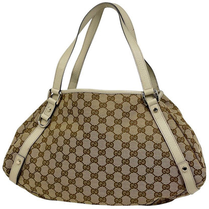 Gucci GG Pattern Shoulder Bag Tote Bag Abby Shoulder Bag GG Canvas Beige White