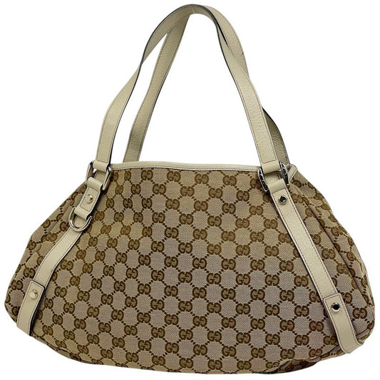 Gucci GG Pattern Shoulder Bag Tote Bag Abby Shoulder Bag GG Canvas Beige White