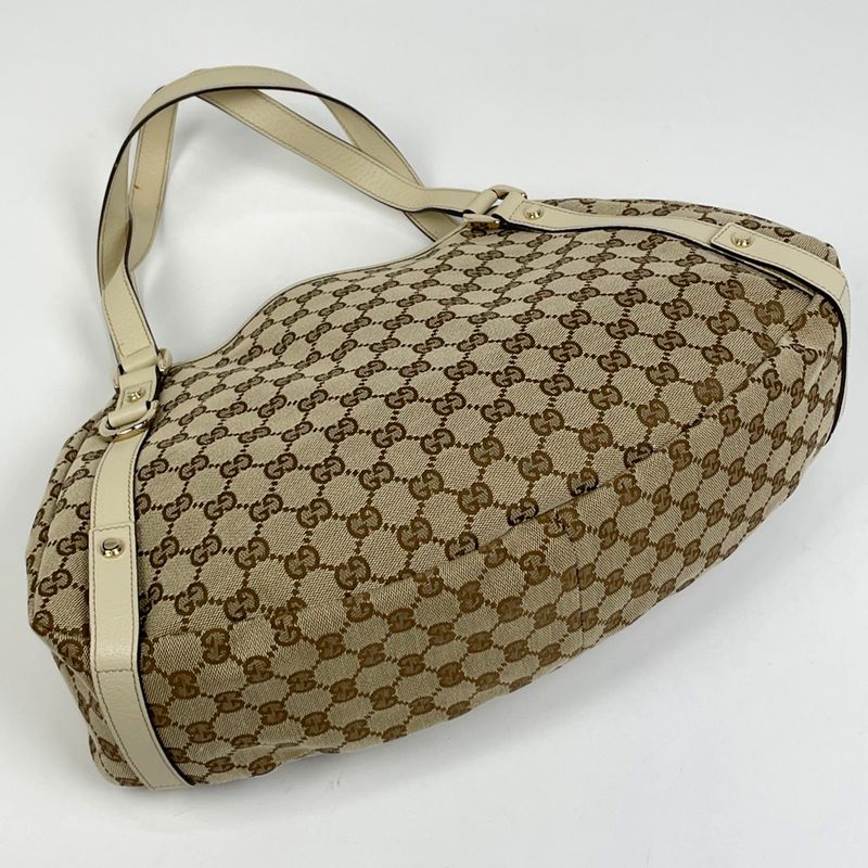 Gucci GG Pattern Shoulder Bag Tote Bag Abby Shoulder Bag GG Canvas Beige White