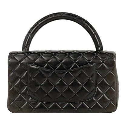 Chanel Coco Mark Handbag Parent And Child Bag Matelasse Handbag Leather Black