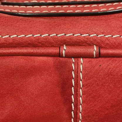 Loewe Anagram Tote Bag Logo Shoulder Bag Tassel Tote Leather Red Women