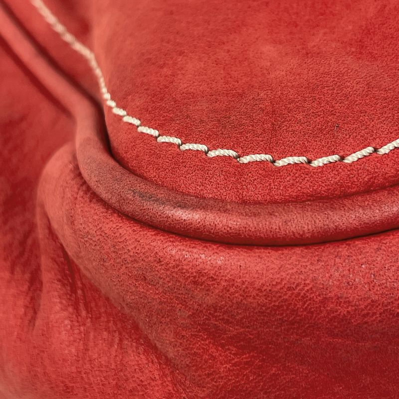 Loewe Anagram Tote Bag Logo Shoulder Bag Tassel Tote Leather Red Women